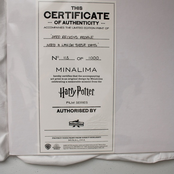 Limited Edition Harry Potter WeasleyArt Print - Picture 4 of 4